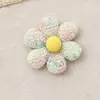 Botón de tela de lentejuelas estilo coreano, flor de cinco pétalos, accesorio de bricolaje hecho a mano para el cabello, ropa de muñeca, accesorio semiacabado para peluches de mascotas