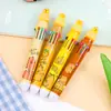 Capibara de Dibujos Animados Bolígrafo de Diez Colores Papelería de Alto Valor Capibara Creativo Tipo Prensa Marcador Multicolor Bolígrafo para Cuaderno