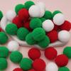 Decoración Navideña Colorida Poliéster Alta Elasticidad Bola Pompón Accesorios de Joyería Niños Adornos Creativos DIY Materiales de Decoración