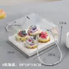 Caixa transparente portátil para cupcake 24612 peças caixa de embalagem para copo caixa de papel para muffin caixa de embalagem para sobremesa e panificação