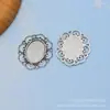 Base de Renda Retro Vazada DIY com Diâmetro Interno 18*25mm Acessórios de Joia em Liga Pingente de Colar Atacado do Fabricante