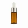 Viales transparentes con tapa de rosca 5 ml 10 ml para esencia de cuidado de la piel, envases de pequeña capacidad, en stock, soporte de venta al por mayor del fabricante
