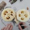Estropajo de lufa paño de cocina pulpa de lufa cepillo para cuencos estropajo flor de baño artículos de tocador diario toalla de baño segmento de lufa trapo
