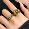 Anillo Vintage Resistente con Acabado Desgastado de Plata de Ley S925 para Mujer, Diseño Abierto Ajustable, Anillo de Dedo Índice de Gama Alta de Nicho, Joyería Nueva
