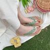 Sandalias de Playa Ins Estilo Coreano Vacaciones Ropa de Exterior Femeninas Lunares Chanclas de Verano para Mujer Transpirables Ligeras