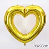 Decoración de Globos de Amor Recorte Corazón Grande Marco de Fotos Globo de Película de Aluminio Accesorios para Fotos de Globos Diseño de Escena de Fiesta para Niños y Niñas