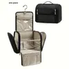 En stock Neceser de Viaje Neceser de Maquillaje de Viaje con Gancho Impermeable Accesorios para Artículos de Tocador Brocha Esponja con Mango con Gancho