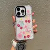 Funda de Verano para Teléfono con Lazo de Cereza, la Más Vendida de Xiaohongshu para Niñas, Funda Protectora de Aspecto Premium para iPhone18Pro