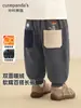 Pantalones de forro polar Kaka Panda para niños, pantalones largos de invierno cálidos para niñas, ropa de invierno para niños, pantalones de otoño/invierno para bebés y niños pequeños