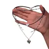 "Corazón de Océano Dulce y Fresco" Collar Gargantilla para Mujer, Cadena de Clavícula Multicapa, Tendencia de Collar Sexy de Alta Gama