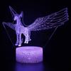 Luz Nocturna 3D Serie Unicornio Más Vendida en Amazon Transfronterizo Control Remoto Táctil Lámpara de Mesa Colorida Lámpara de Regalo Creativa