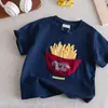 Camiseta Infantil 100% Algodão, Manga Curta para Meninos, Novo Estilo Verão 2026, Blusa Cartoon para Crianças Pequenas, Camiseta Respirável de Manga Média para Bebês, Estilo Fino para Meninas