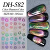 Adesivos de Unha Coloridos de Fogos de Artifício 3D Estéreo Preto e Branco Laser Hot Stamping Prata Fogos de Artifício Adesivos de Arte para Unhas Decoração Dh582