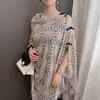 Estilo Étnico Proteção Solar de Viagem Chapéu de Sol Fivela de Disco Pulôver Capa Blusa Cardigan Feminino Estilo Chinês Lenço Cachecol Franja Pendurada Fino