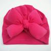 Gorro de bebé europeo y americano, gorro fetal con lazo, gorro indio para niños, gorro anudado de color liso, fabricantes indonesios.