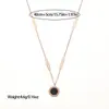 Pulseira Roman Titanium Steel Dupla Face com Concha Preta e Branca para Mulheres Atacado Moda Simples Joias de Aço Inoxidável de Alta Qualidade Suprimento Transfronteiriço
