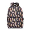 Mochila de Plumas de Animales de Dibujos Animados Versión Coreana Gran Capacidad Bolsa Escolar para Estudiantes Poliéster Moda Estampado Completo Mochila Personalizable