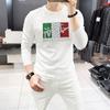 Top de Camiseta de Manga Larga para Hombre, Camiseta de Cuello Redondo para Hombre, Top de Primavera y Otoño, Camiseta Básica Estilo Sureño, Camiseta Moderna de Algodón Modal, Cómoda