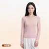 Camisa Básica de Lana para Mujer Otoño-Invierno Clase A, Amigable con la Piel, No Pica, Corte Ajustado, Diseño Elegante, Cuello Henley, Manga Larga