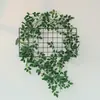 Vime de Folhas Verdes Artificiais, Vime de Flores Decorativas, Planta Trepadeira, Cobertura de Parede, Árvore de Flores Artificiais, Folhas, Decoração de Paisagismo