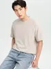 Camiseta de Manga Corta con Cuello Redondo y Mangas Raglán de Algodón Hielo de Secado Rápido para Hombre 2026 Verano Nueva Holgada Deportiva Transpirable