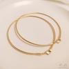 Pulseira de retenção de cor de ouro 14K com rebote de memória, colarinho de linha dura, pulseira de colarinho, acessórios de joias faça você mesmo