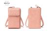 Nova bolsa de telefone celular PU de comércio exterior, bolsa estilo coreano, bolsa de ombro mensageiro, carteira longa vertical, logotipo para impressão, bolsa para telefone celular