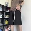 Bermudas casuales de color sólido para hombre para el verano de 2025 con decoración de cremallera, elegantes y de alta gama, versátiles, holgadas y de largo medio