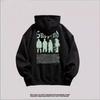 Moletom com Capuz Pesado Hiphop Streetwear Europeu e Americano Masculino Outono e Inverno Vibe da Moda Nacional Americana Par Casal Top Espesso com Forro de Lã