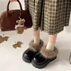 Zapatos para Mujer Estilo Birkenstock de Plataforma Gruesa Cómodos que Aumentan la Altura Feos-Lindos, Nuevos Populares de Invierno 2026 Zapatos Cálidos de Algodón con Peluche