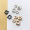 6 Anillo Pulsera de Abalorio Estrella de Seis Puntas Hueca de Aleación Pulsera de Accesorios de Joyería de Moda Hecha a Mano DIY