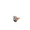 Anillo de mariposa estilo Chanel con textura de metal gris perla, combina con todo, personalidad de moda femenina, anillo retro exagerado apilado.