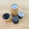 Frasco Conta-gotas Marrom de Bambu Natural Frasco Branco Fosco para Óleo Essencial Essência Frasco de Vidro DIY Vazio