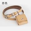 Bolso de Cintura de Cuero Genuino Nuevo Estilo Coreano para Mujer, Bolso Mini de Cintura Todo en Uno con Cinturón para Mujer