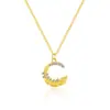 Collar de Pluma de Sueño Estelar con Diamante para Mujer Plata de Ley S925 Diseño de Nicho Colgante de Pluma de Gama Alta Cadena para Clavícula para Novia