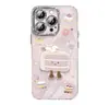 Adequado para Transformar Instantaneamente seu iPhone em um Apple 18 Pro Max com um Design Criativo de Bolo Rosto Sorridente de Fio de Pena, Capas Macias e Rígidas para iPhone, Personalização UV