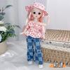 Al por mayor de alta calidad 6 puntos 30 cm muñeca linda Traje de Pequeña Princesa 20 articulaciones niña BJD niña regalo de cumpleaños