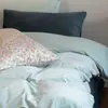 Conjunto de Quatro Peças de Veludo Cor Pura Outono e Inverno Acolchoado Quente Pelo Curto Veludo Leite Coral Flanela Cobertura de Colcha Escovada Lençóis