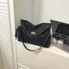 Bolsa de Ombro Único com Fivela de Bloqueio Estilo Preguiçoso, Bolsa de Couro Macio Vintage para o Dia a Dia, Bolsa Transversal Versátil Levemente Luxuosa com Acabamento Fosco Simples e Estiloso