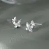 Pendientes de Mariposa de Plata de Ley 999 Nuevos 2025 Pendientes Populares Nicho de Lujo de Gama Alta Accesible para Mujeres Pendientes de Moda y Versátiles