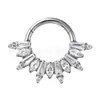 Jiang Tai F136 Titanio Transfronterizo Más Vendido Brillante Diamante Solar Anillo de Nariz Anillo de Oreja de Aleación de Titanio G23 Joyería para Piercings Corporales