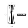 Taza medidora de acero inoxidable 304 con escala interior y exterior en oz, vaso medidor de doble cabezal, dispositivo medidor de vino, coctelera