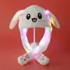 Venta directa de fábrica: gorro de conejo de peluche para padres e hijos con orejas de conejo, gorro móvil, gorro luminoso con luz de dibujos animados de celebridades de Internet.
