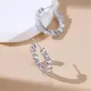 Brincos Redondos de Linha de Diamante Femininos Diamante de Simulação Pequenos Brincos de Diamante Moda Prata S925 Diários para Noite
