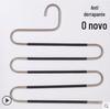 Cabide Mágico Multicamadas para Calças de Aço Inoxidável Cabide em Forma de S para Calças Cabide Multifuncional de Aço Inoxidável Antiderrapante para Homens e Mulheres Venda por Atacado