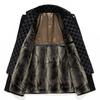 Abrigo para Hombre Otoño e Invierno Nuevo Cuello Bufanda Largo Medio Negocios con Forro Polar Engrosado Abrigo de Chenilla Abrigo de Cachemira Visón Dorado