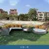 Juego de Mesa y Sillas para Exteriores con Sillas de Mimbre Rattan, Adecuado para Cafeterías en Patios, Villas al Aire Libre y Juegos de Sofás de Rattan Impermeables