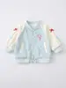 Chaqueta de Béisbol Azul para Niñas 2026 Nueva Moda Estilo Coreano Abrigo Infantil Top para Bebé Disponible para Envío de Artículo Único
