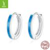 Aretes de moda simples de ópalo de plata Ziyun nueva s925 plata esterlina temperamento nicho femenino aretes azules SCE992