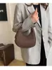 Bolso de Color Sólido para Mujer Estilo Coreano Bolso de Fieltro Transfronterizo Nueva Llegada Portátil Casual Hombro Portátil Bolso de Mano para Mujer